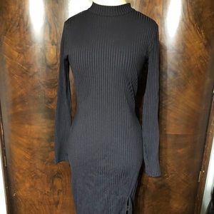 Bebe BodyCon ribbed long sleeve dress